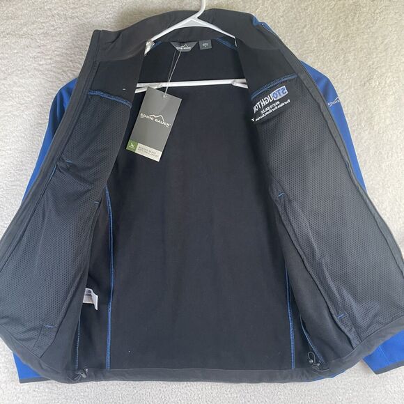 NEW Eddie Bauer Jacket Mens Medium Blue Stoughton Weather Resist Softshell - Picture 16 of 16